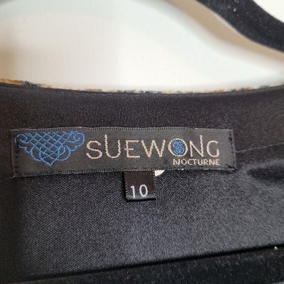 Sue Wong Leopard Sequin Cocktail Dress - Picture 7 of 14